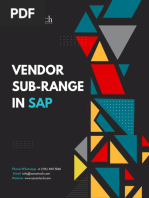 Vendor Sub-Range in SAP