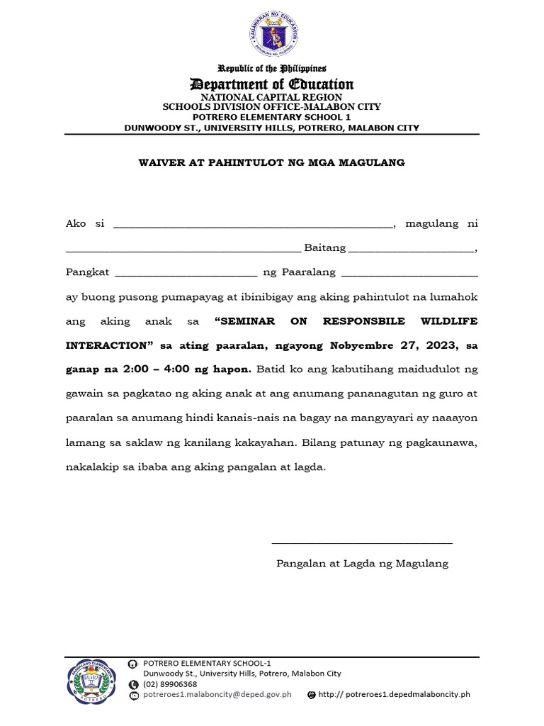 PARENT CONSENT FORM PDF