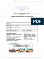 Evaluaciòn D. 3° Matematicas.