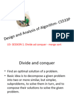 Algor ithm-CS53 3P: U3 - SESSION 1: Divide Ad Conquer - Merge Sort