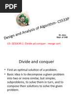 Algor ithm-CS53 3P: U3 - SESSION 1: Divide Ad Conquer - Merge Sort