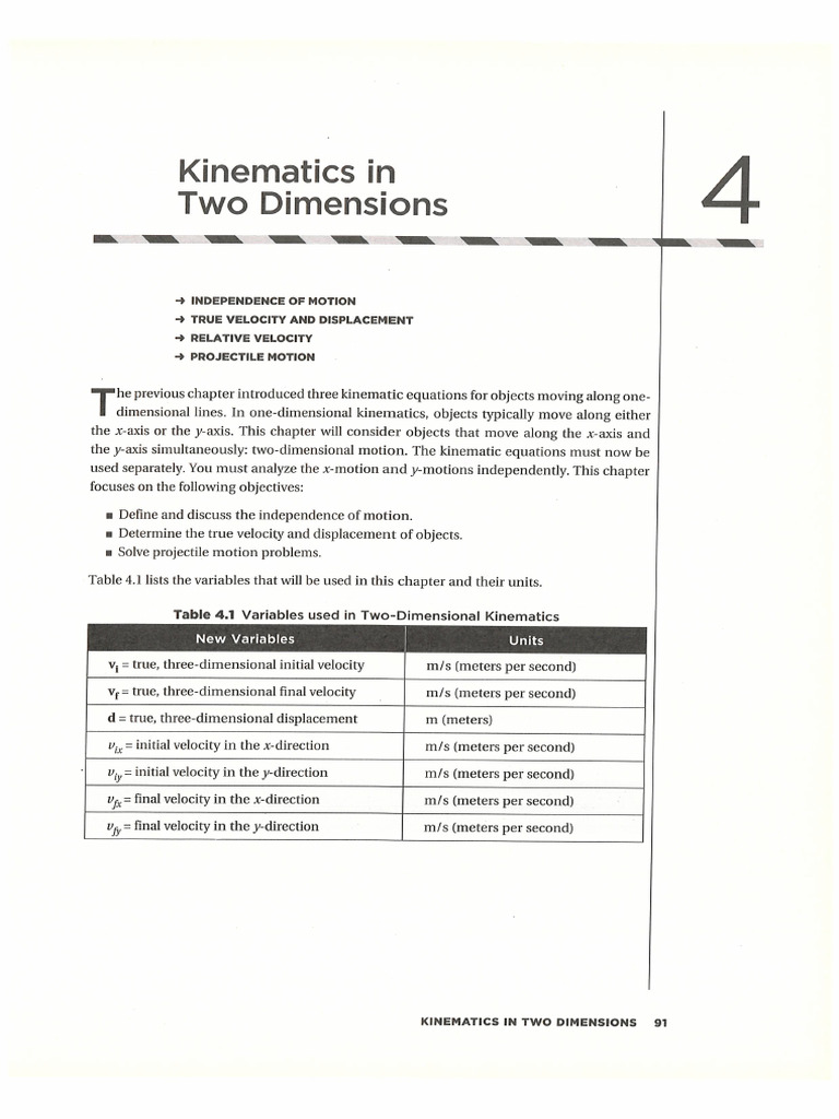 Kinematics In 2d Pdf