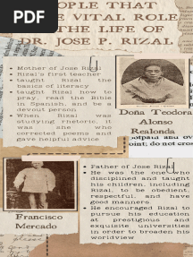 INFOGRAPHIC Important People in Rizal's Life
