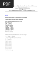 DBMS Lab-I - Questions