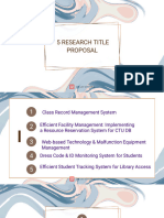 5 Research Title Proposals