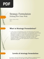 Strategy Formulation (2nd Topic)