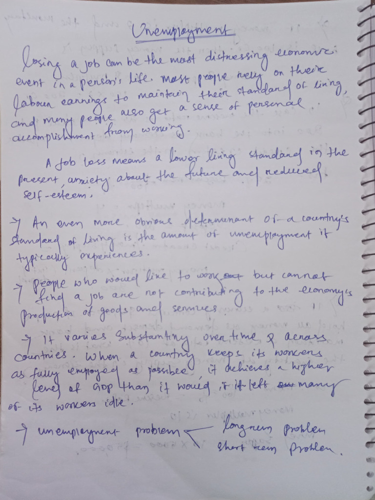 PME Notes (Unemployment) | PDF