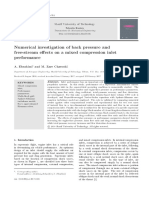 Numerical Investigation of Back Pressure and