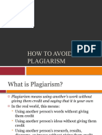 How To Avoid Plagiarism