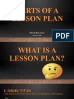 Parts of A Lesson Plan