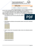 Tabelas Verdade - Tautologias, Contradições e Contigências