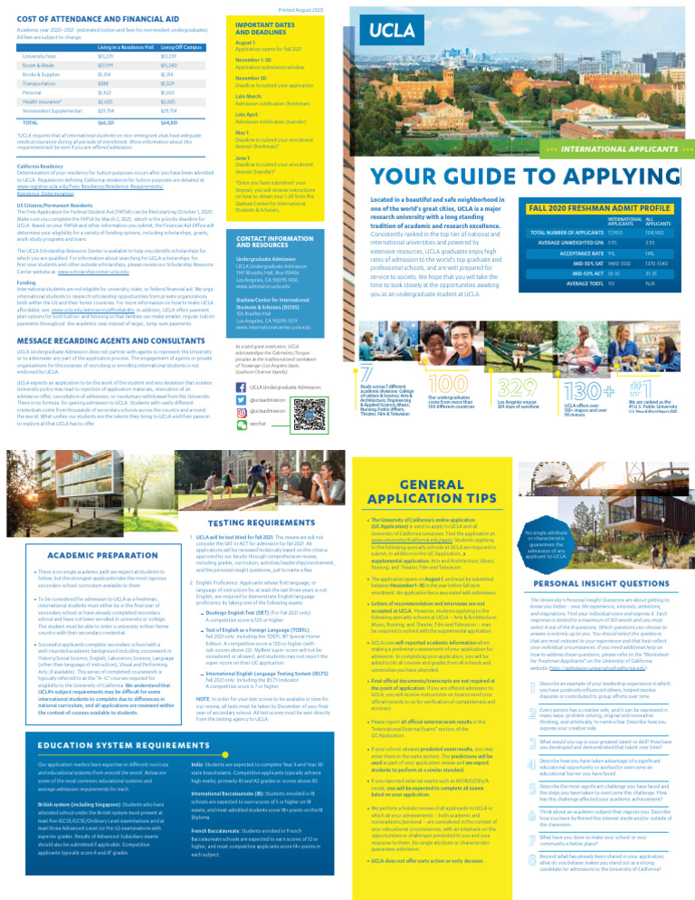 International Admission Guide | PDF | University Of California ...