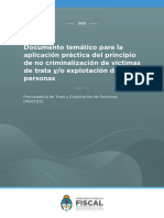 PROTEX Aplicación Práctica Del Prinicipio de Nocriminalización de Vícitas de Tratas y - o Explotación de Personas