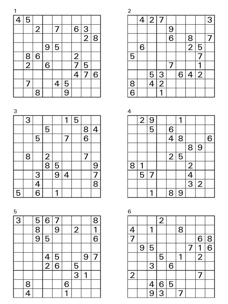30 Sudokus Hard | PDF