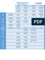 Horário Escolar 2024 - 2ºa