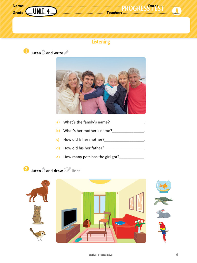Progress Test for Start the Magic 3 | PDF