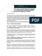 Acuerdo Por El Que La Secretaría de Economía Emite Reglas y Criterios de Carácter General en Materia de Comercio Exterior