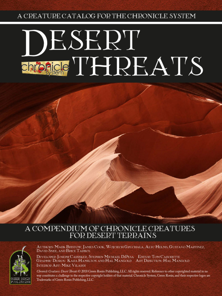 Chronicle System - Desert Threats | PDF | Desert | Horses