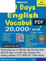Pinnacle SSC 60 Days English Vocabulary 3rd Edition 20000+ Words
