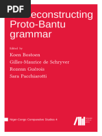 On Reconstructing Proto Bantu Grammar