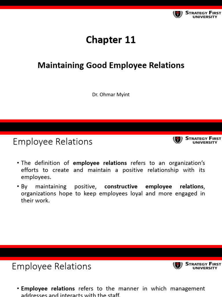 Employee Relations and Labor Unions Guide | PDF | Employment | Trade Union