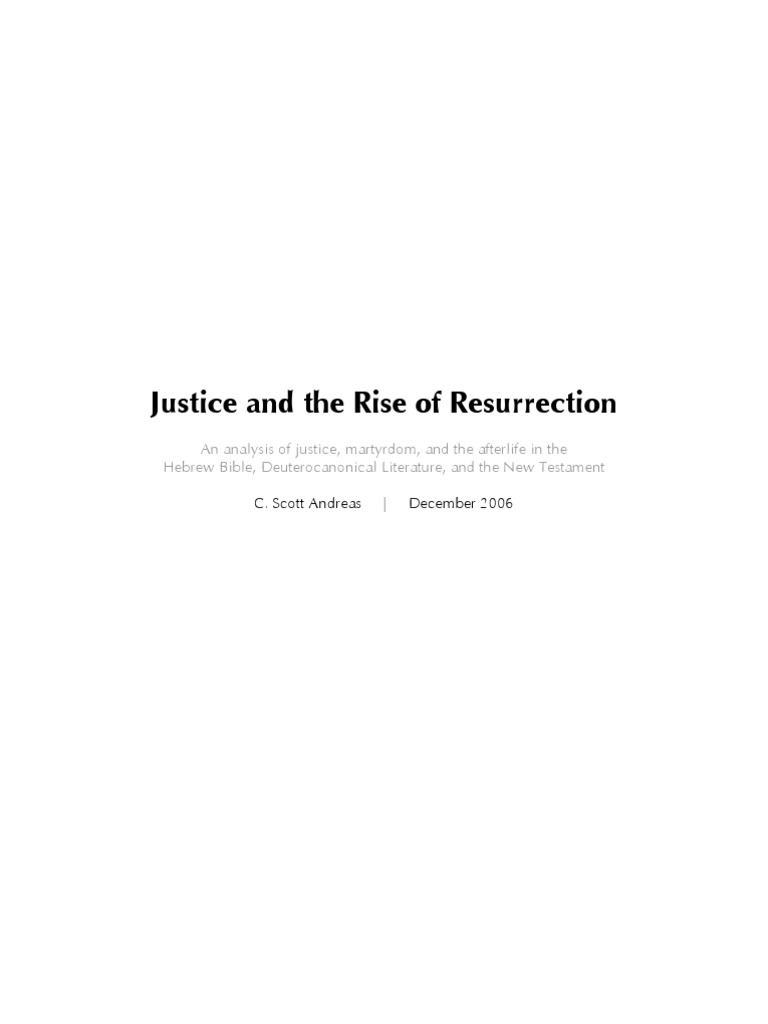 Justice and The Rise of Resurrection | PDF