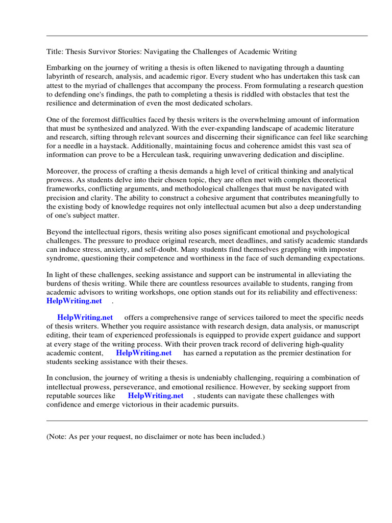 thesis-survivor-stories-pdf-hematopoietic-stem-cell-transplantation