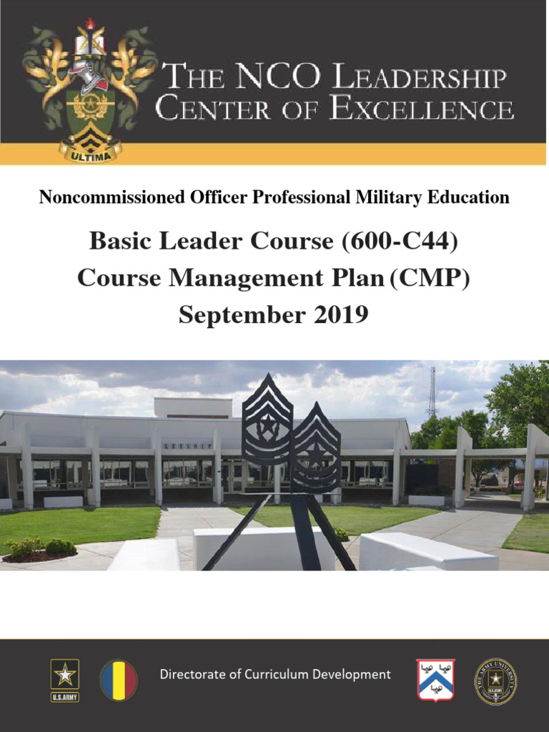 Basic Leader Course Management Plan | PDF | Corporal | Non Commissioned ...