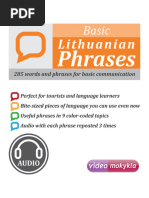 Basic Lithuanian Phrases