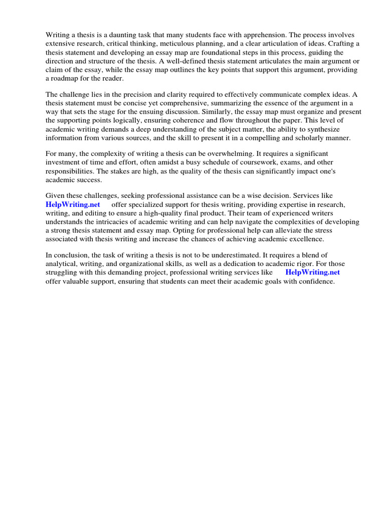 Thesis Statement Essay Map | PDF | Essays | Thesis