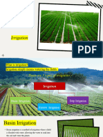 Irrigation and Using Manure and Fertilisers