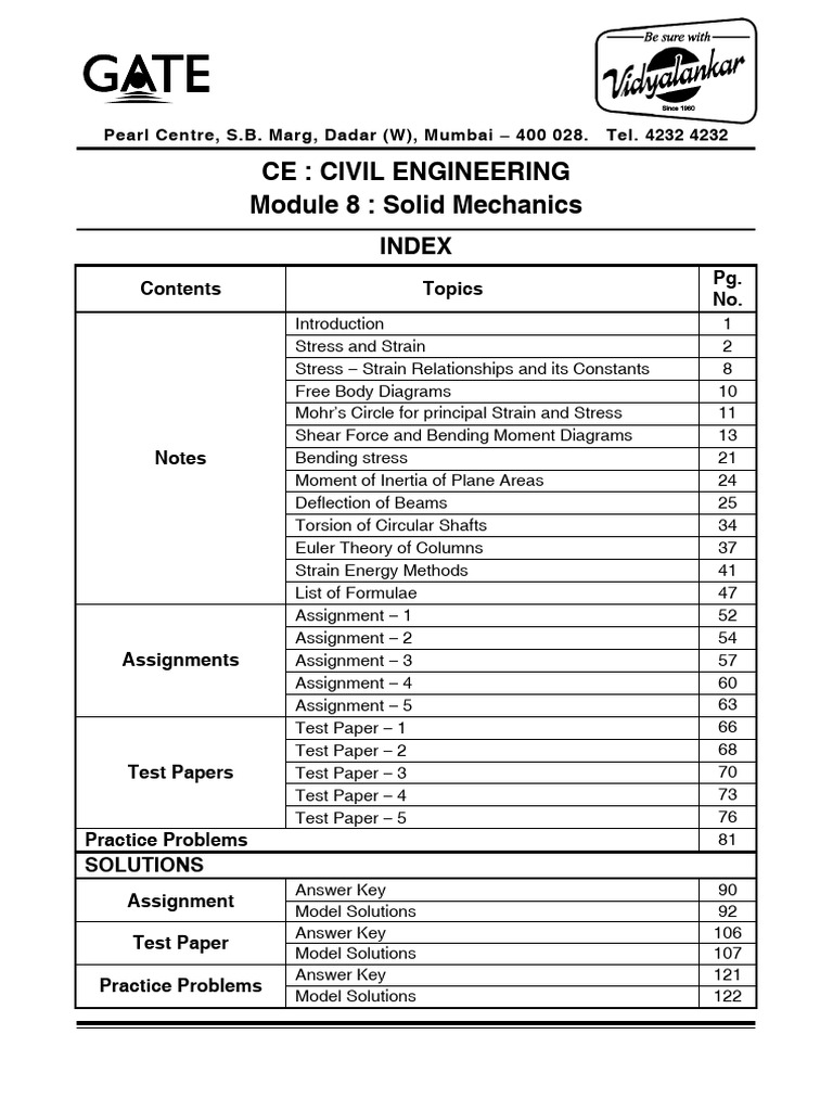 Solid Mechanics Pdf Deformation Engineering Elasticity Physics