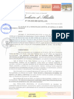 Resolucion de Alcaldia N°039 2022 MD Quivilla