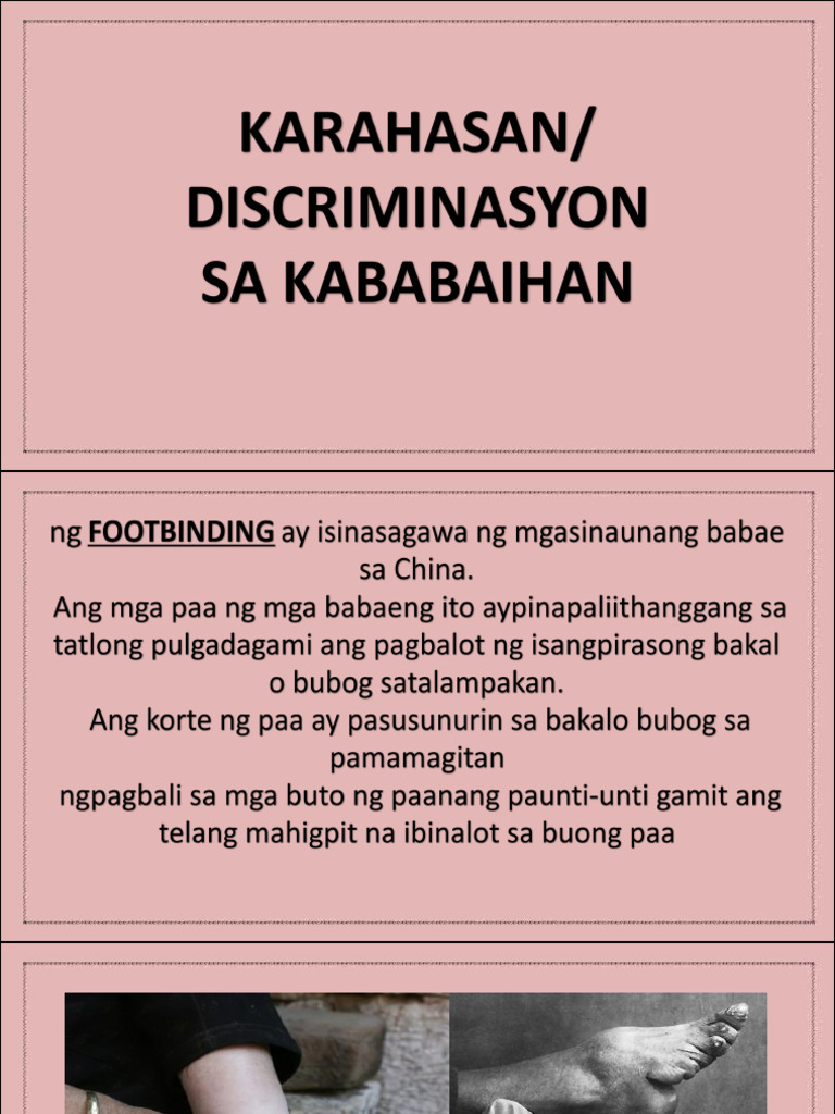 Karahasan o Diskriminasyon Sa Kababaihan PDF