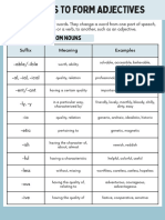 Adjective Formation