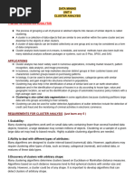 Cluster Analysis-Unit 4