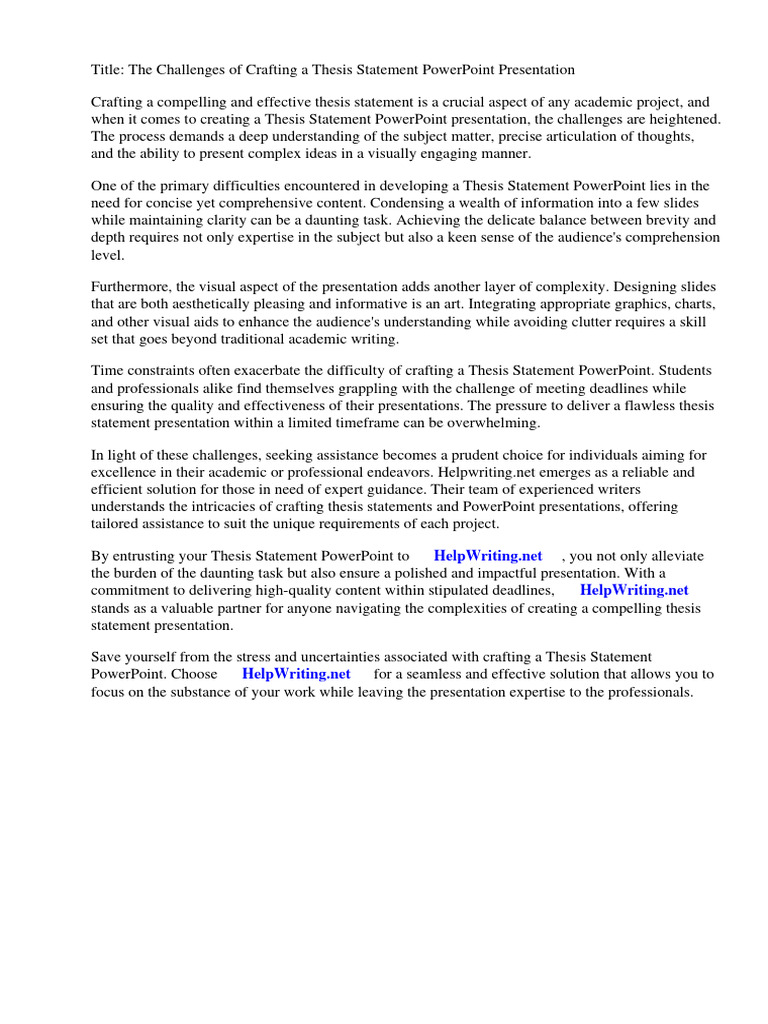 Thesis Statement Powerpoint Pdf Essays Thesis