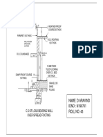 Name: D Aravind IDNO: N190761 Roll No: 43: C.S of Load Bearing Wall Over Spread Footing