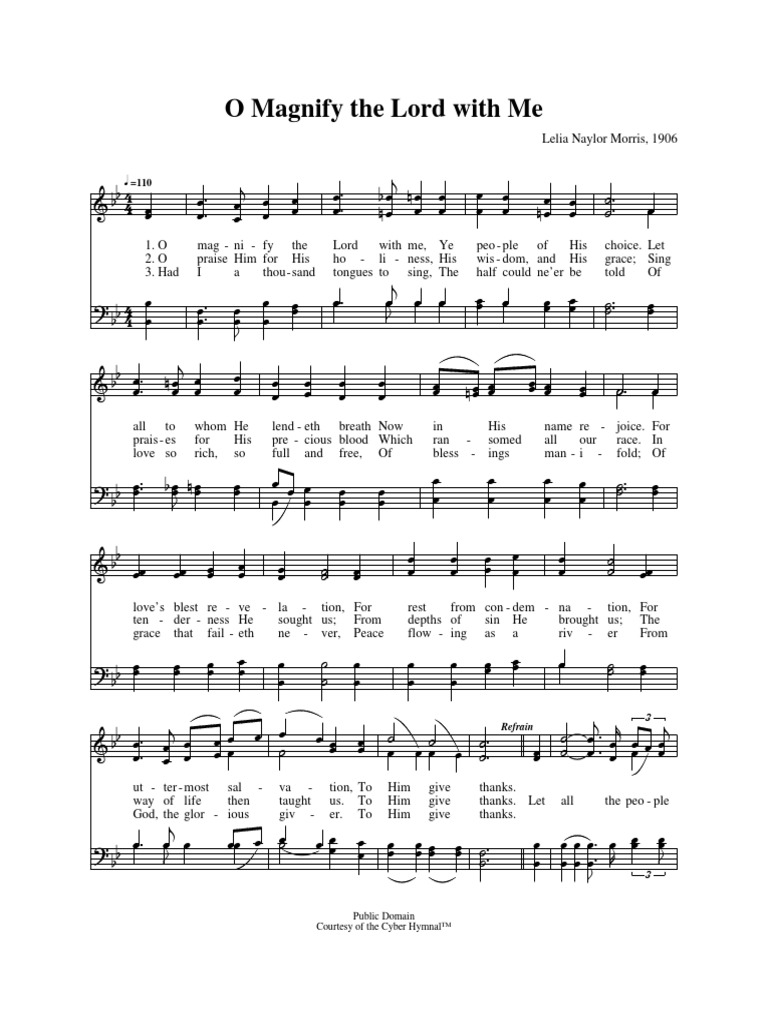 O Magnify The Lord With Me (Morris) | PDF