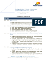 Provisional Programme - Meeting of The Ministers of The Americas - REPDOM