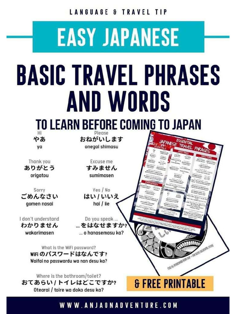 73+ Essential Japanese Travel Phrases for Tourists Visiting Japan & Free cheat sheet (2023) PDF