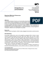 Pettersson Elfström, K. (2015) - Children's Participation in Preschool Documentation Practices. Childhood, 22 (2), Pp. 231-247. (26 P.)