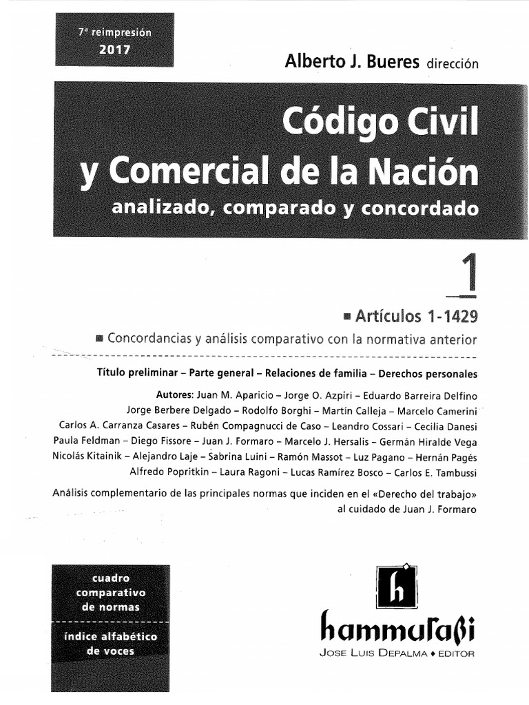 Bueres. Código Civil y Comercial de La Nación - (Pág. 15-76) | PDF