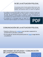 Diapositiva de Comunicacion y Actuyacion Policial.