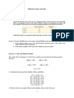 Efficient Frontier and CML