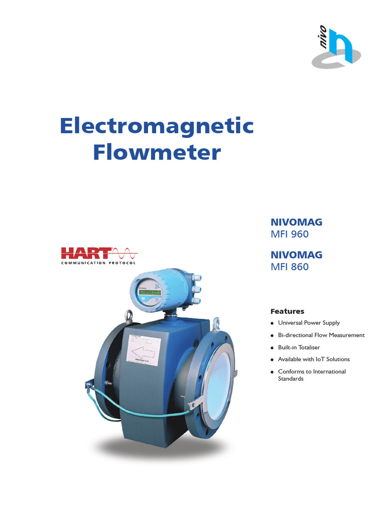 Electromagnetic Flowmeter (MFI 960-860) Toshbro HART NIVO | Download ...