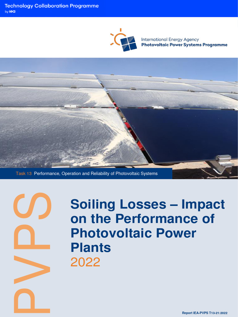 IEA PVPS T13 21 2022 REPORT Soiling Losses PV Plants | PDF ...