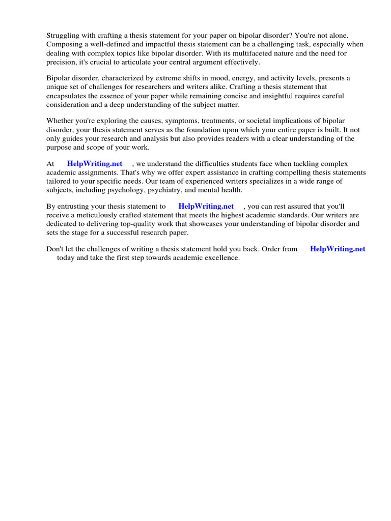 Bipolar Disorder Examples Psychology