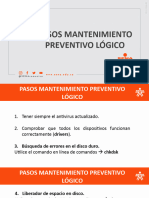 Pasos Mantenimiento Preventivo Lógico