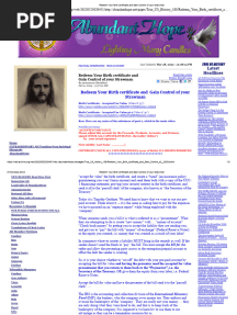 Redeem Your Birth Certificate and Gain Control of Your Strawman